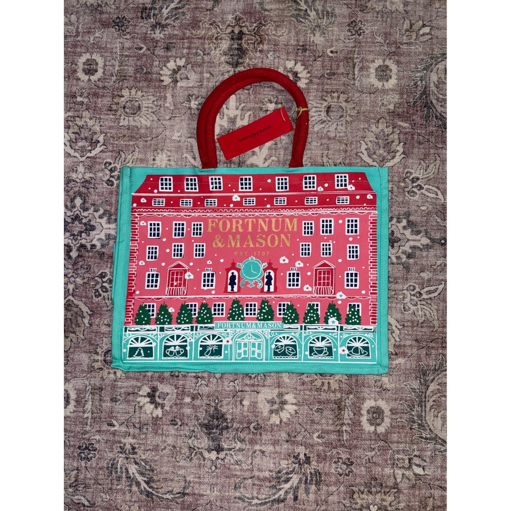 Fortnum & Mason London Piccadilly Christmas Canvas Tote Bag Limited Edition NWT